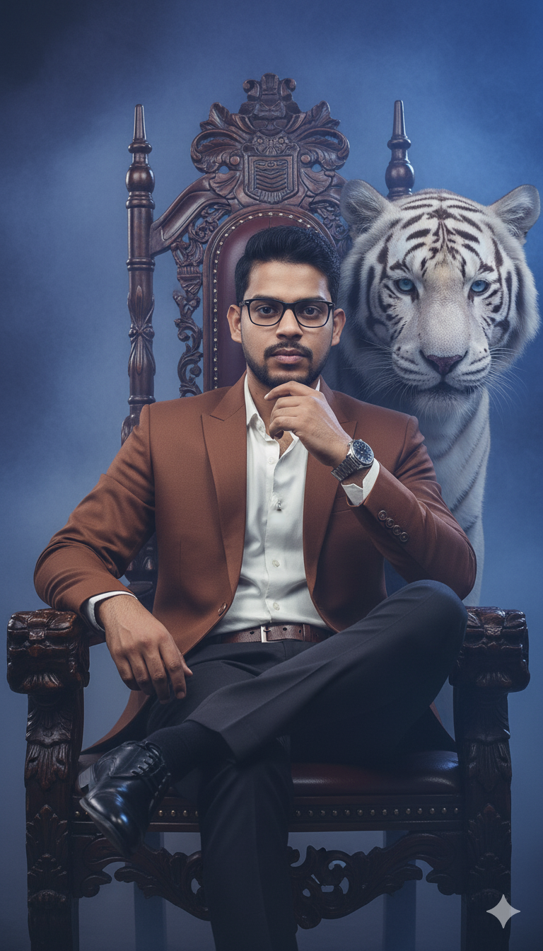 Gemini photo prompt with white tiger