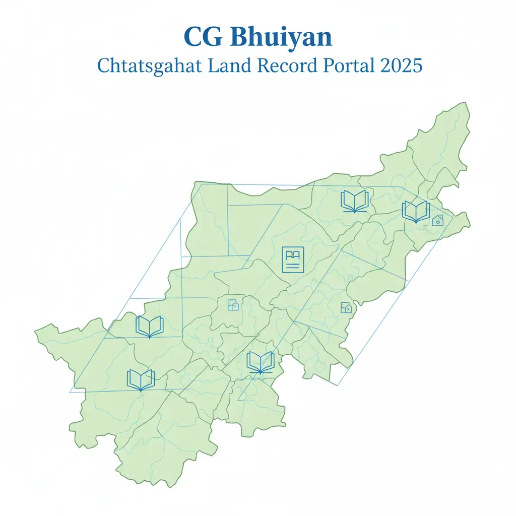 Chhattisgarh Map showing land records, khasra, khatauni and bhunaksha details – CG Bhuiyan Portal 2025